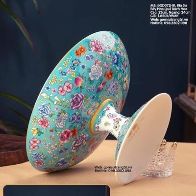 ĐĨA SỨ BÀY HOA QUẢ BÁCH HOA